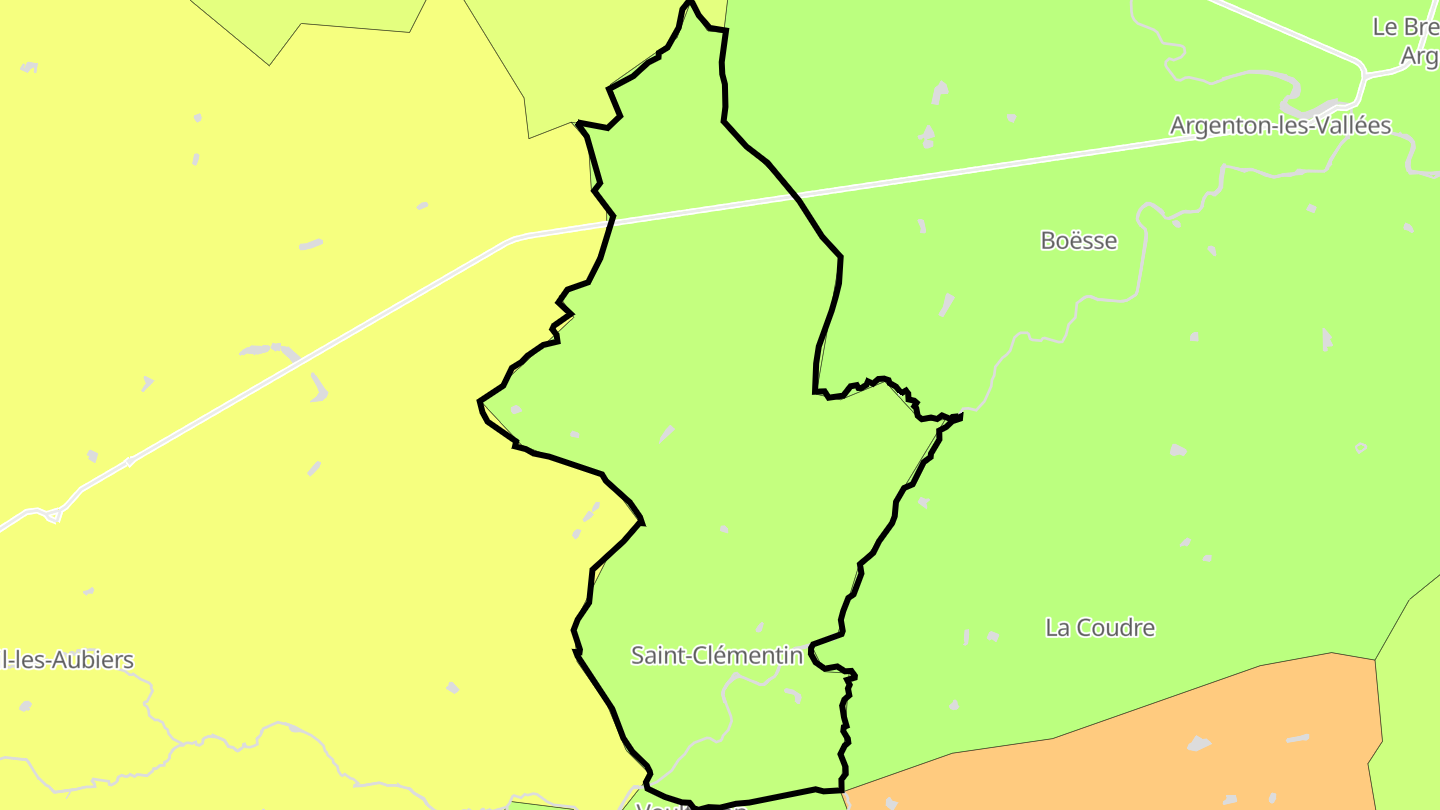 Carte des prix de l'immobilier Saint-Clémentin