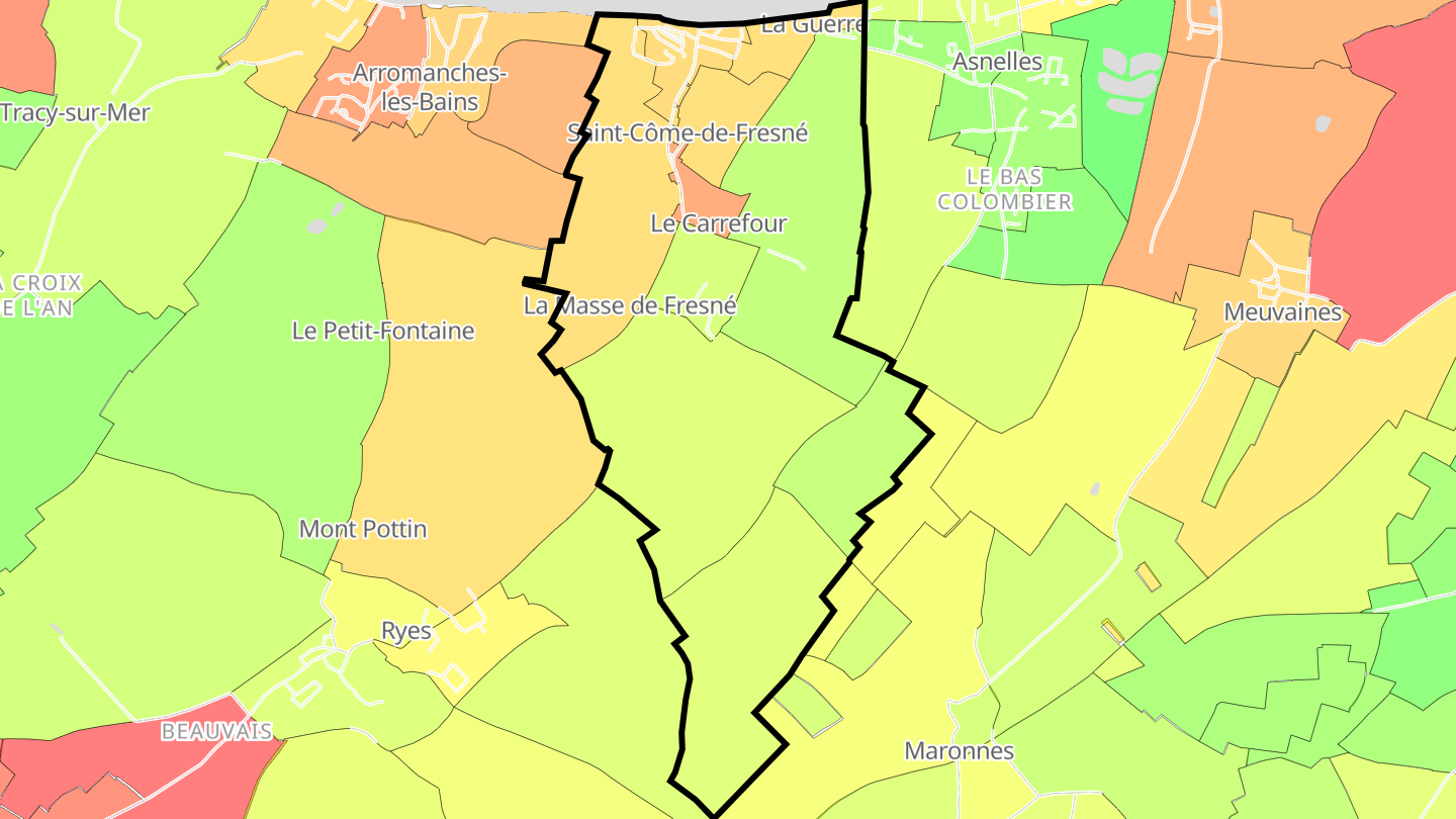 Carte des prix de l'immobilier Saint-Côme-de-Fresné