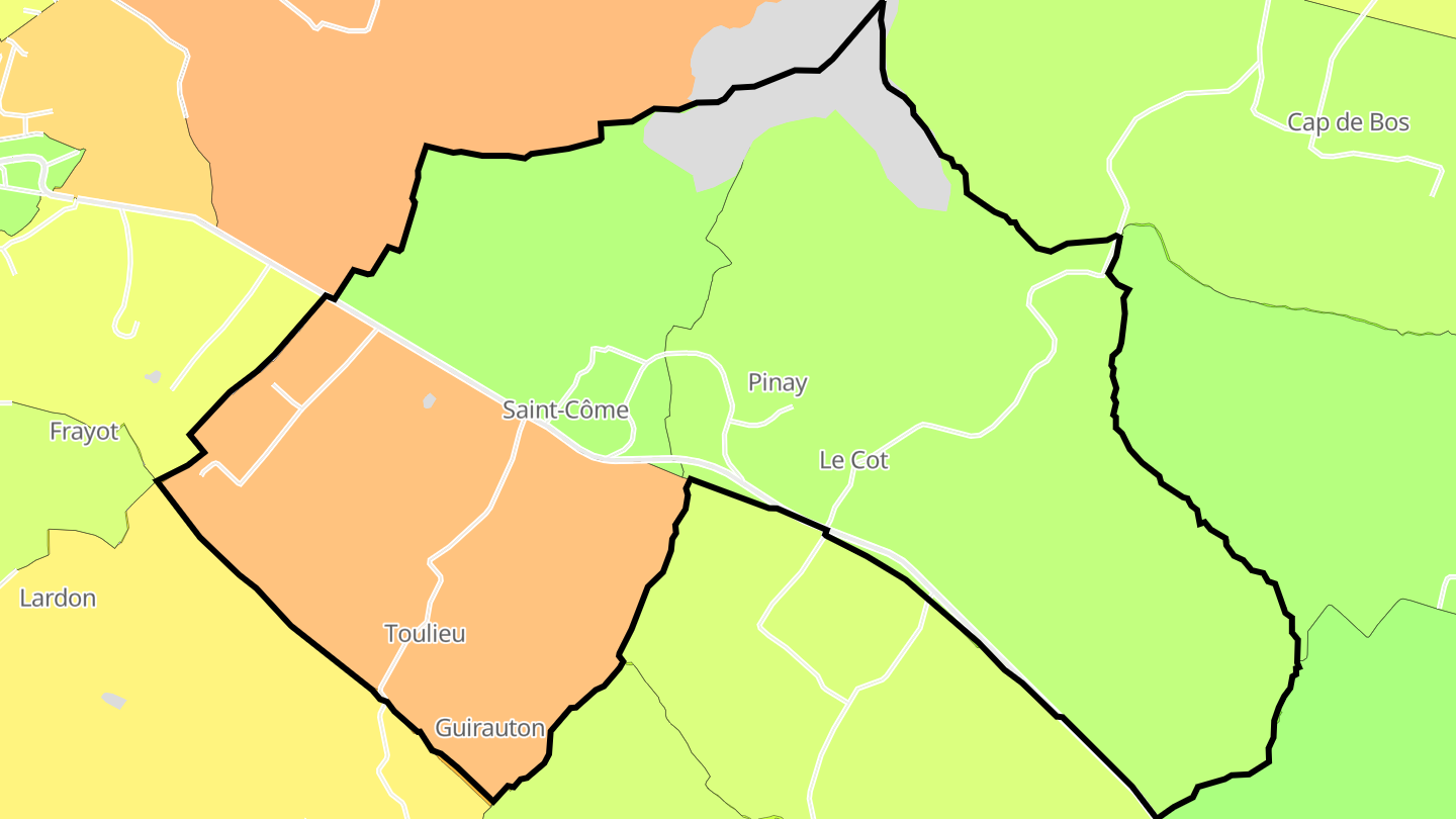 Carte des prix de l'immobilier Saint-Côme