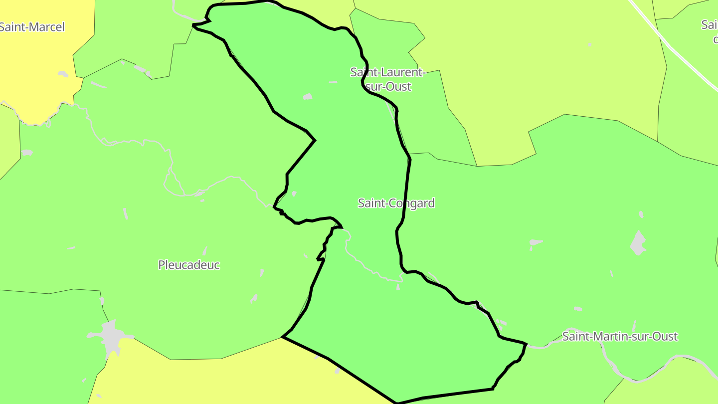 Carte des prix de l'immobilier Saint-Congard