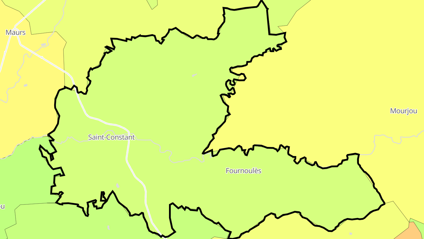 Carte des prix de l'immobilier Saint-Constant-Fournoulès