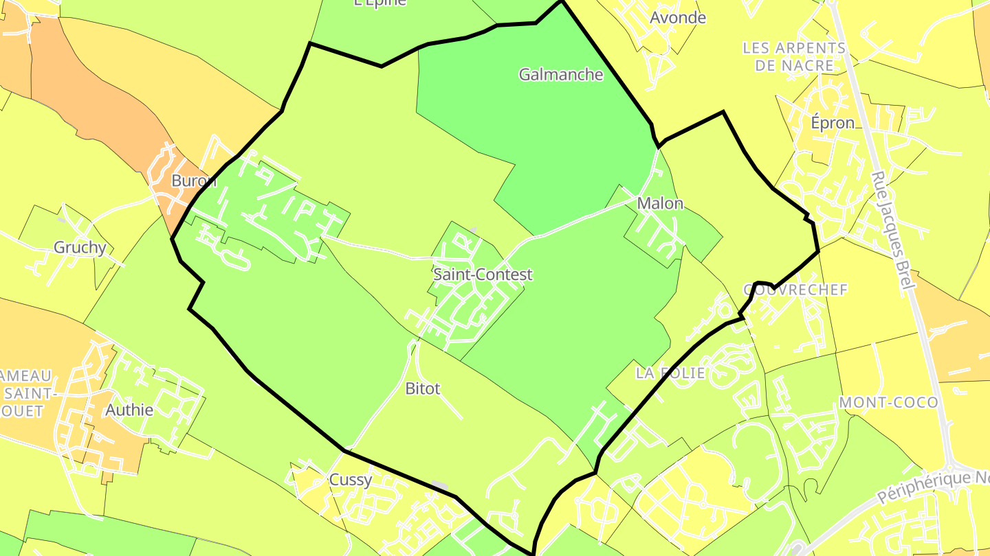 Carte des prix de l'immobilier Saint-Contest