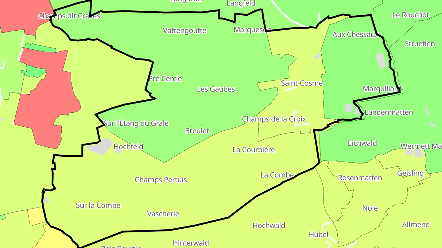 Carte des prix de l'immobilier Saint-Cosme