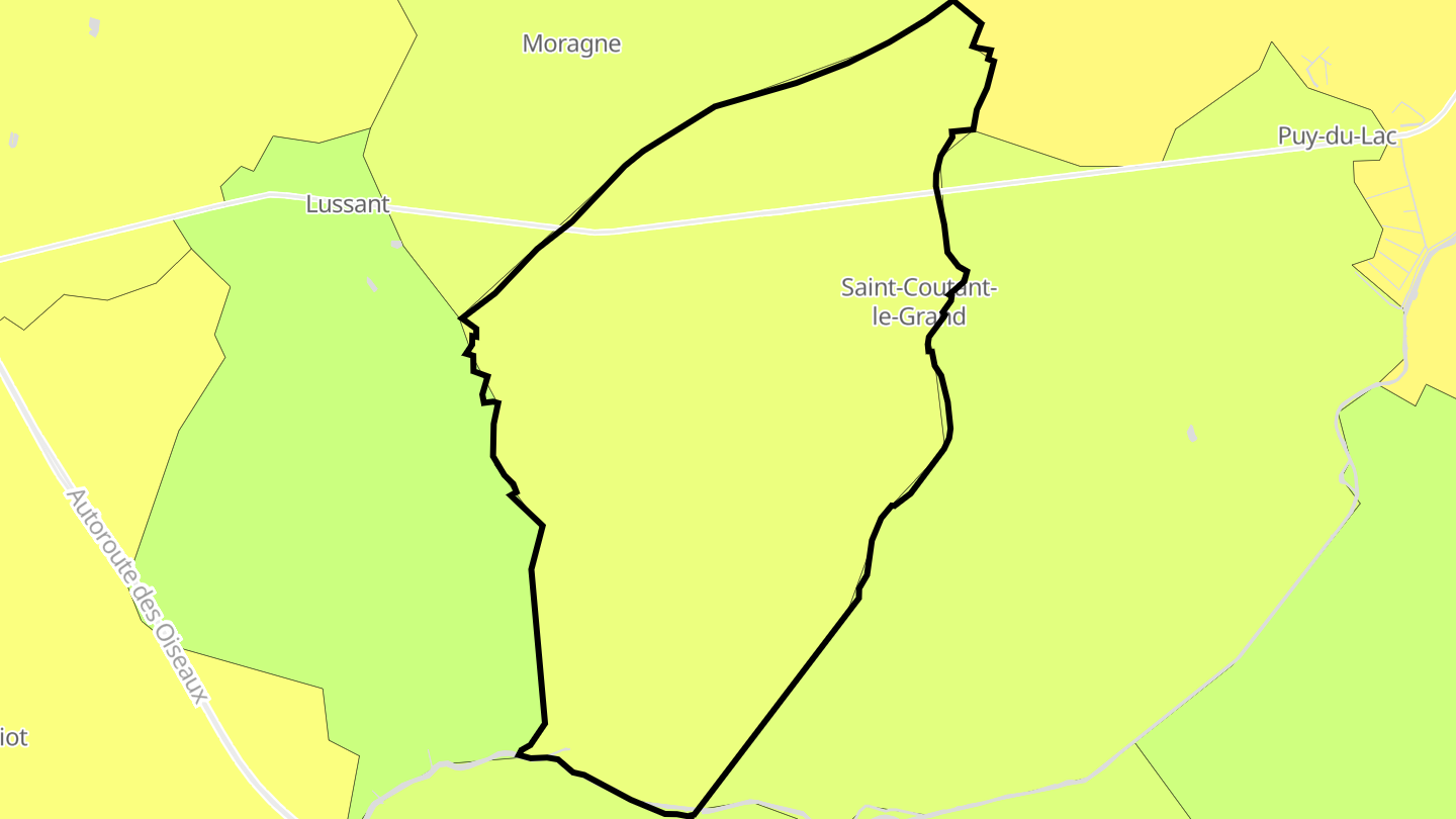 Carte des prix de l'immobilier Saint-Coutant-le-Grand