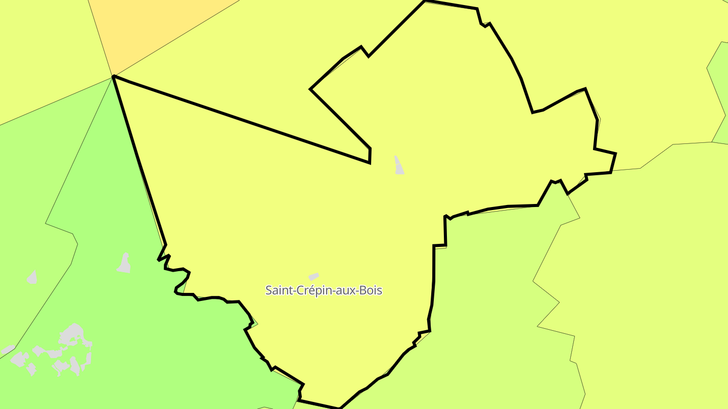 Carte des prix de l'immobilier Saint-Crépin-aux-Bois