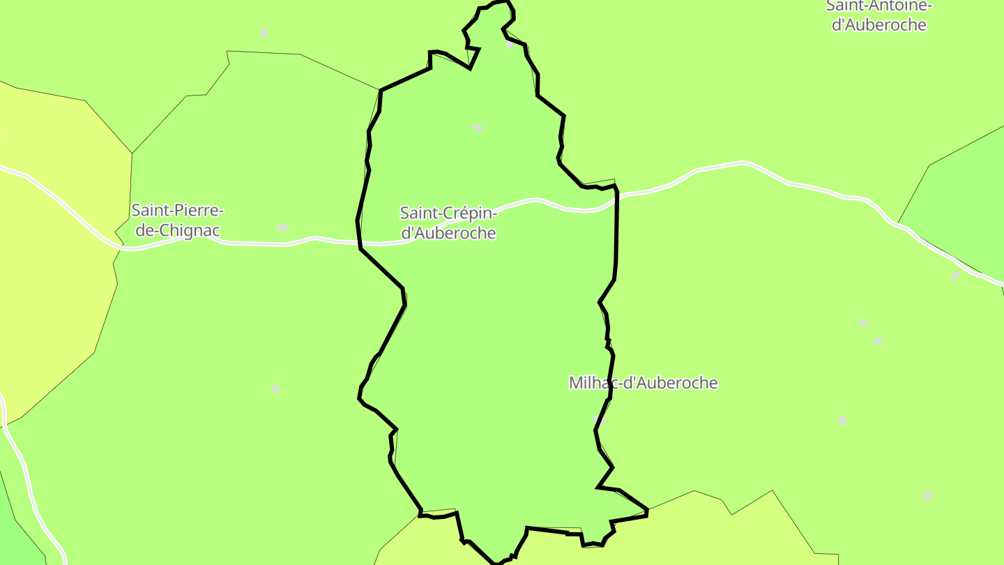 Carte des prix de l'immobilier Saint-Crépin-d'Auberoche