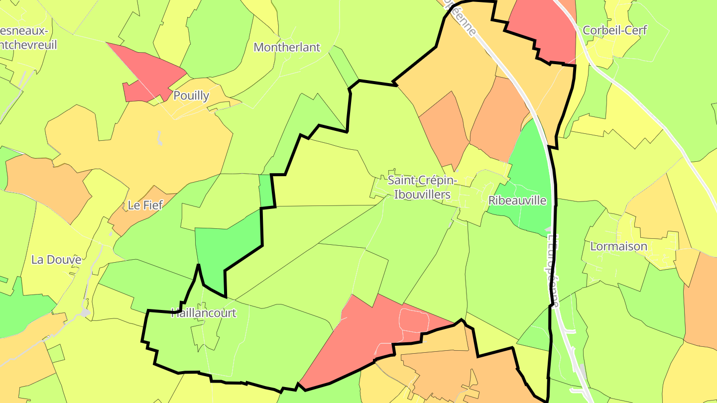 Carte des prix de l'immobilier Saint-Crépin-Ibouvillers