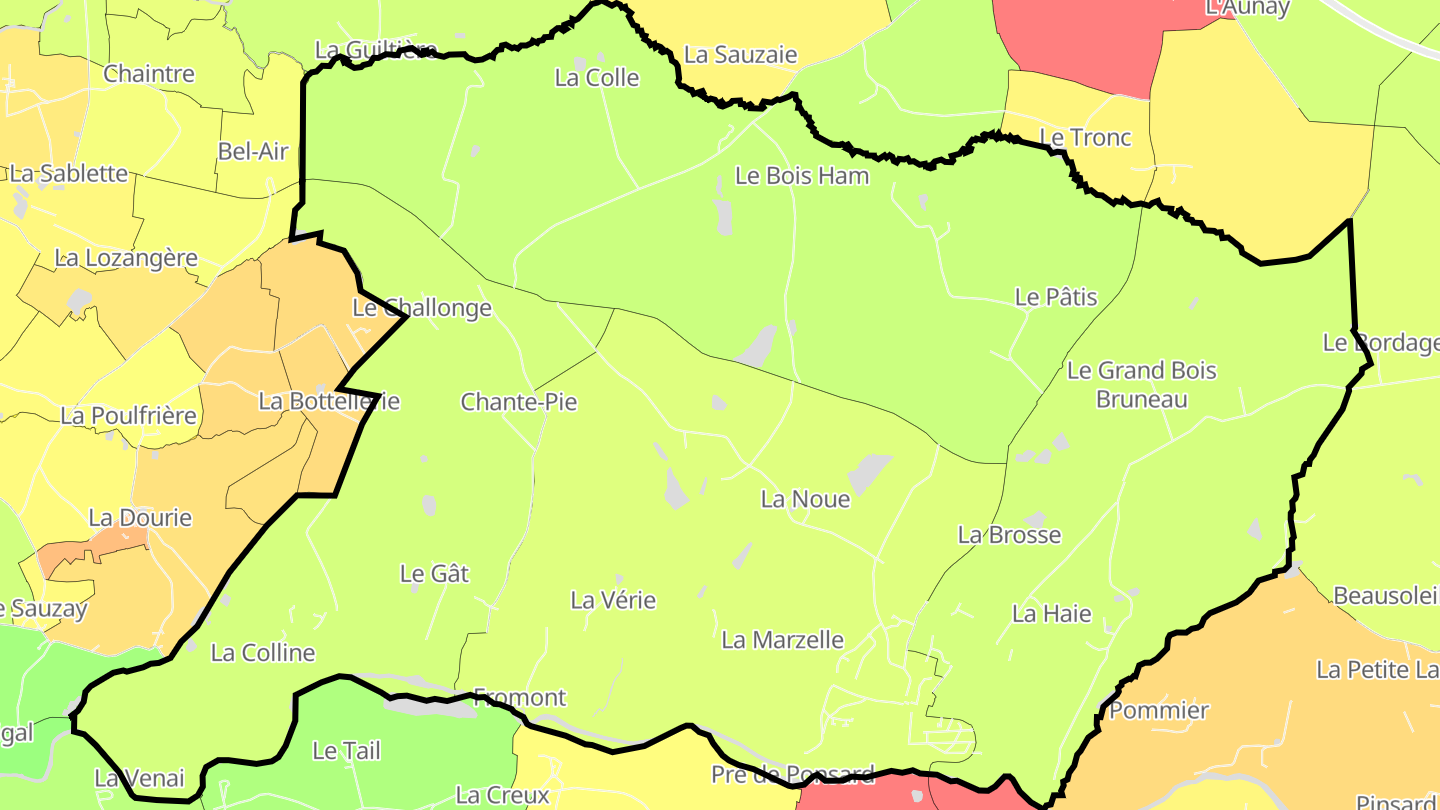 Carte des prix de l'immobilier Saint-Crespin-sur-Moine