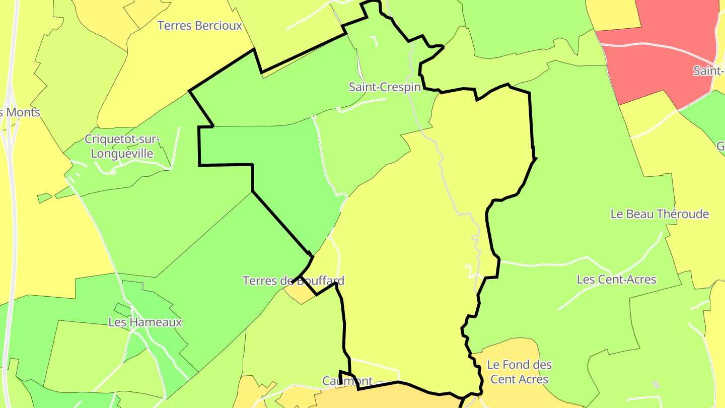 Carte des prix de l'immobilier Saint-Crespin