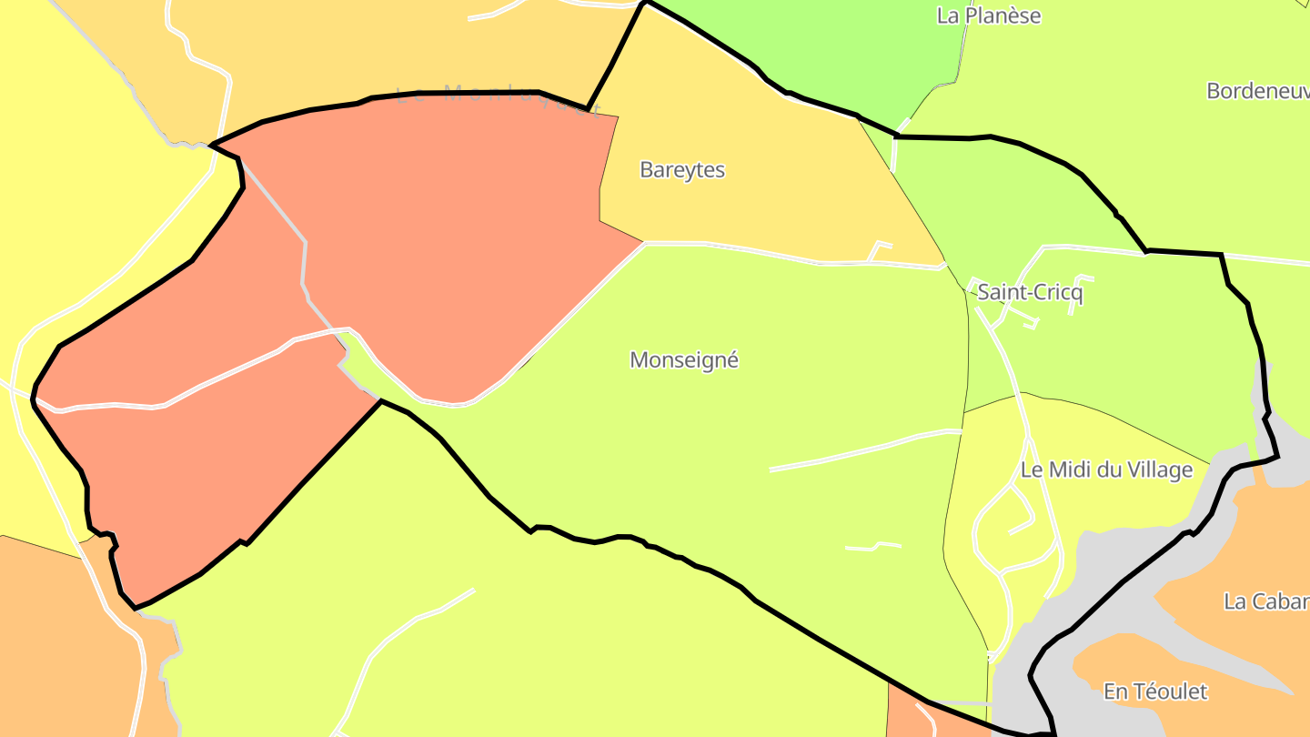 Carte des prix de l'immobilier Saint-Cricq