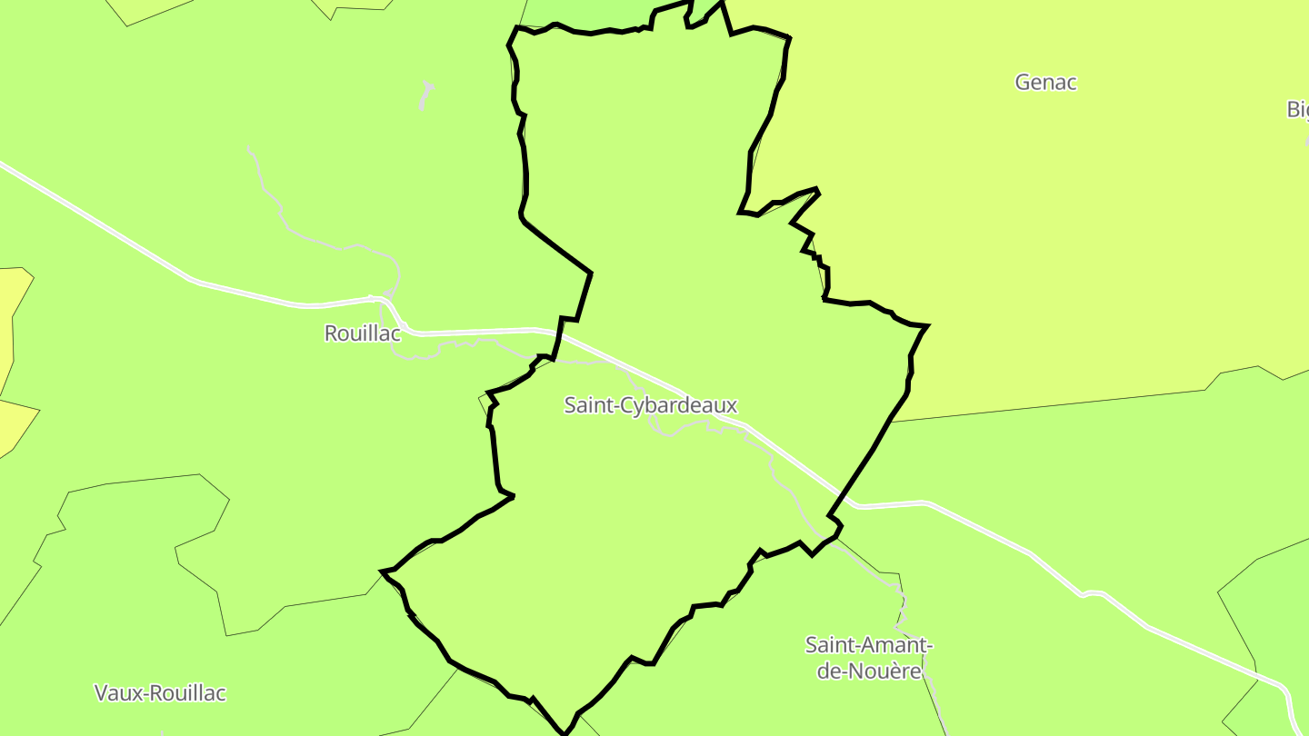 Carte des prix de l'immobilier Saint-Cybardeaux