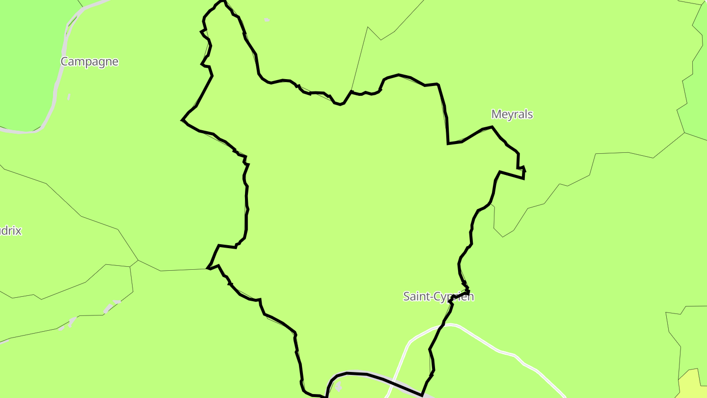 Carte des prix de l'immobilier Saint-Cyprien
