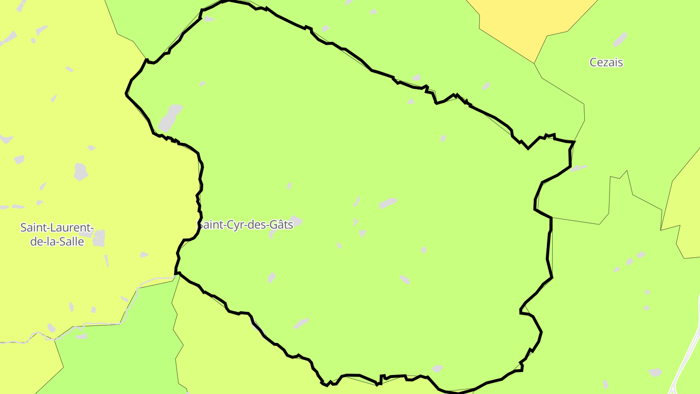 Carte des prix de l'immobilier Saint-Cyr-des-Gâts
