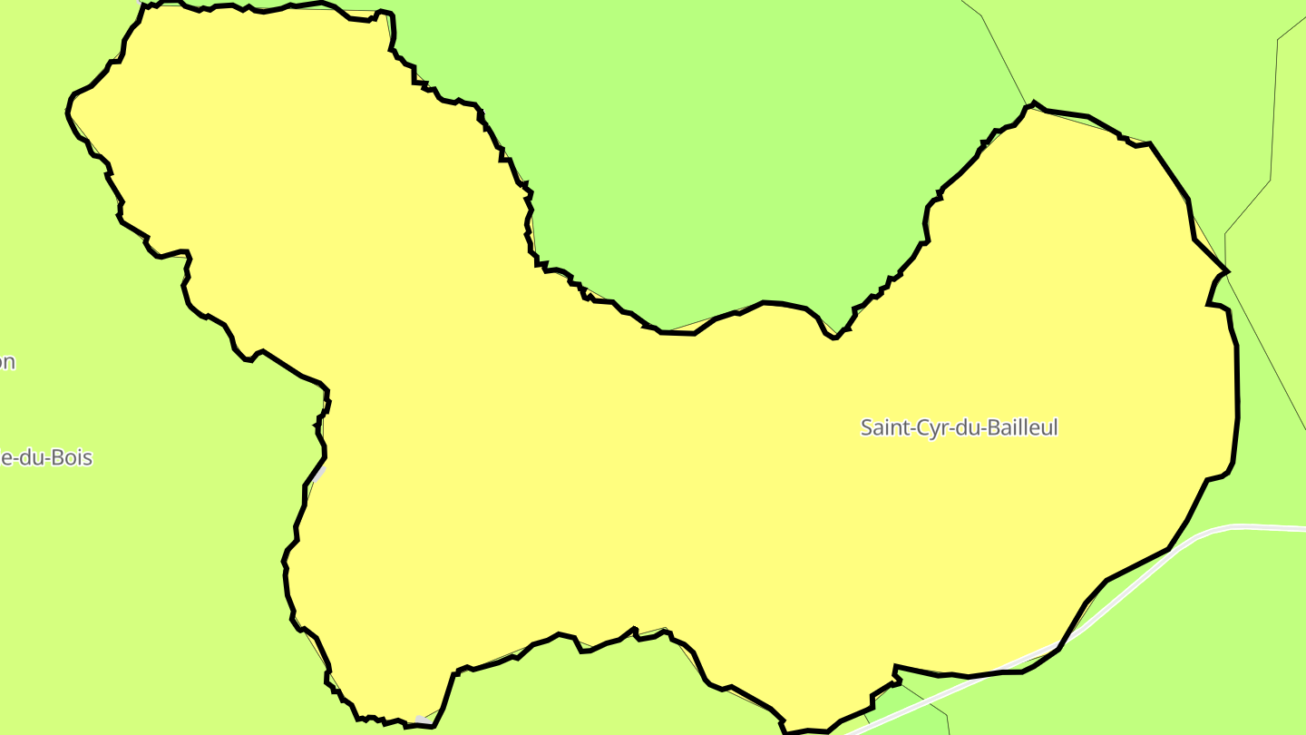 Carte des prix de l'immobilier Saint-Cyr-du-Bailleul