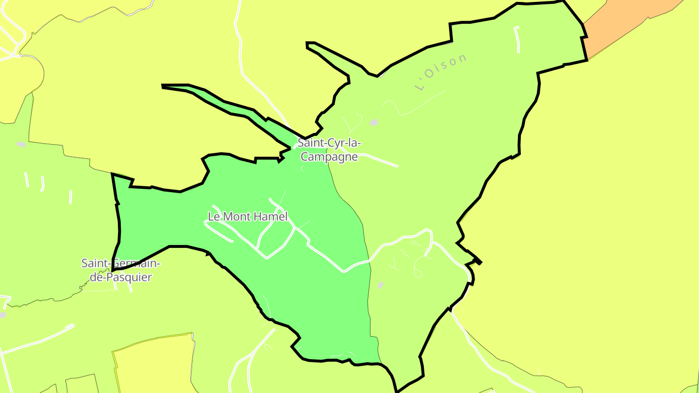 Carte des prix de l'immobilier Saint-Cyr-la-Campagne