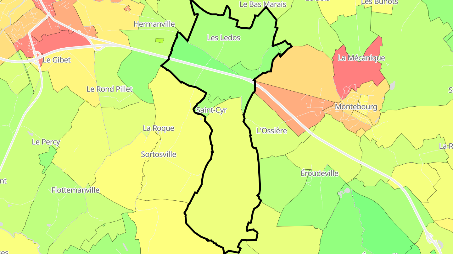 Carte des prix de l'immobilier Saint-Cyr