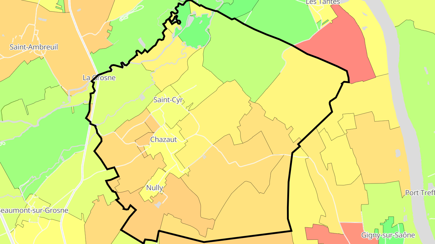 Carte des prix de l'immobilier Saint-Cyr
