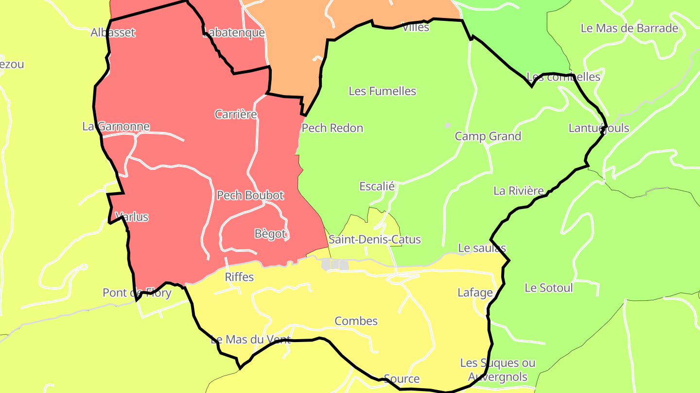 Carte des prix de l'immobilier Saint-Denis-Catus