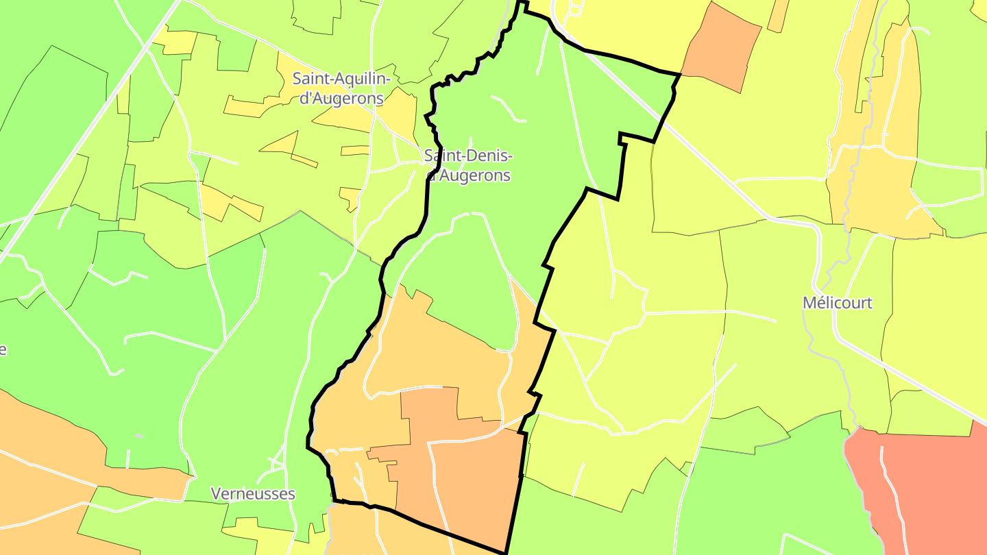 Carte des prix de l'immobilier Saint-Denis-d'Augerons