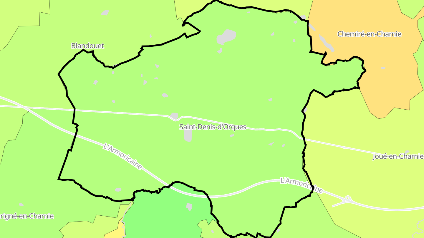 Carte des prix de l'immobilier Saint-Denis-d'Orques