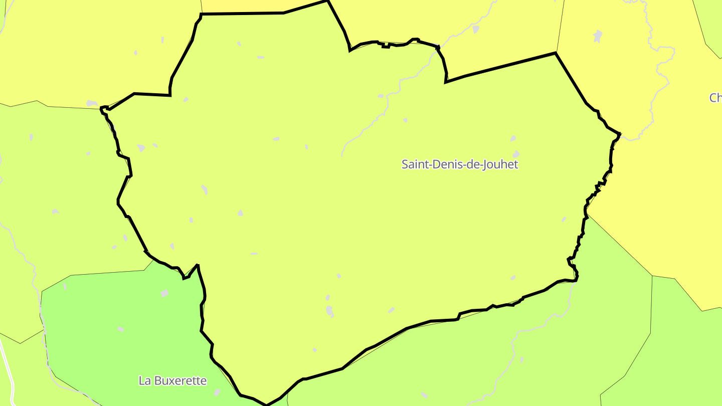 Carte des prix de l'immobilier Saint-Denis-de-Jouhet
