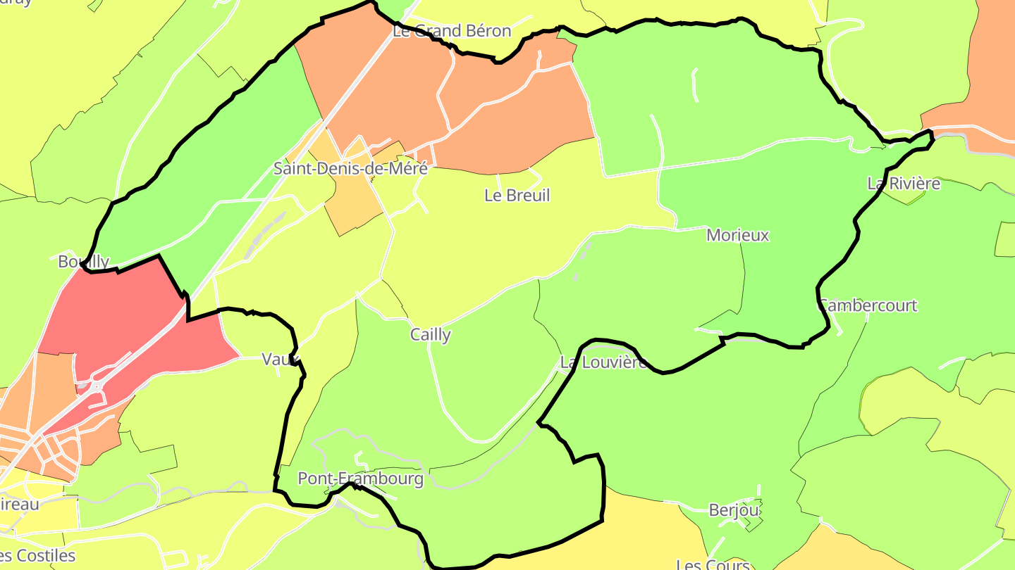Carte des prix de l'immobilier Saint-Denis-de-Méré