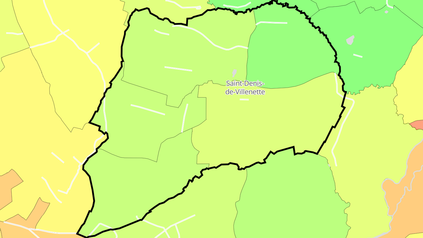 Carte des prix de l'immobilier Saint-Denis-de-Villenette