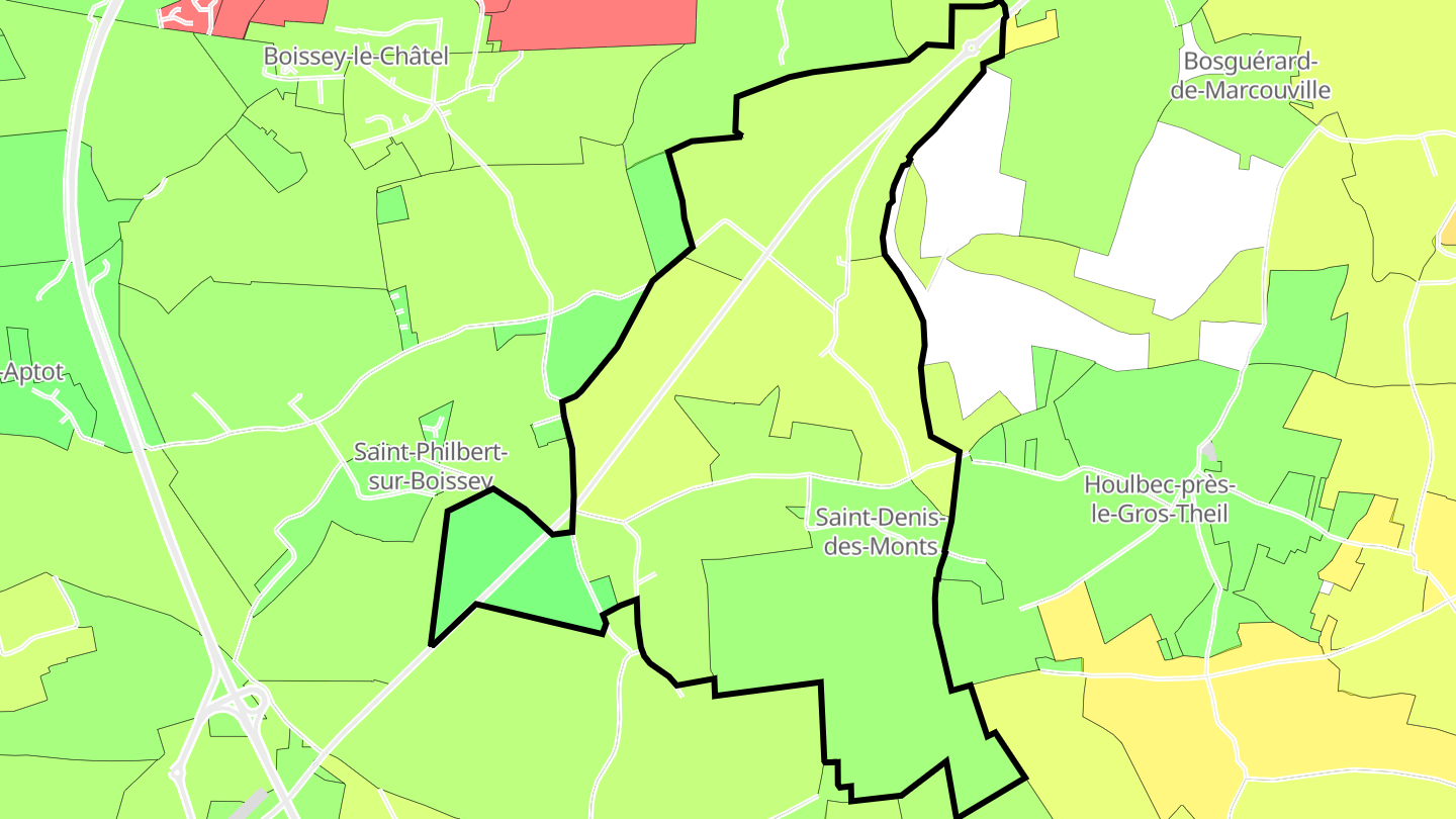 Carte des prix de l'immobilier Saint-Denis-des-Monts