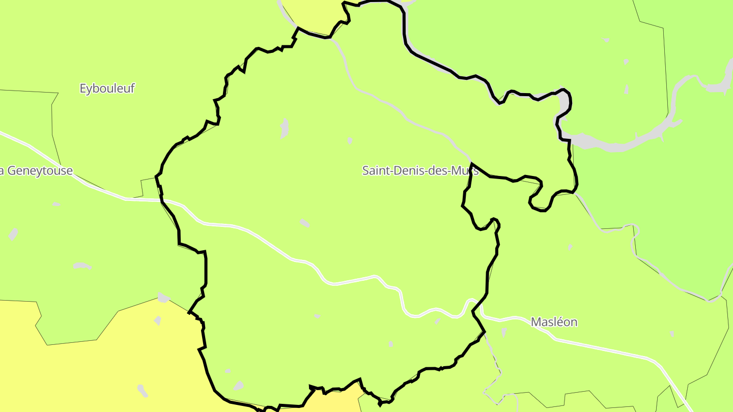 Carte des prix de l'immobilier Saint-Denis-des-Murs