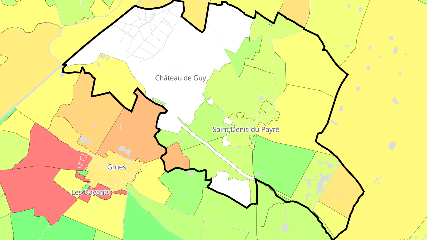 Carte des prix de l'immobilier Saint-Denis-du-Payré