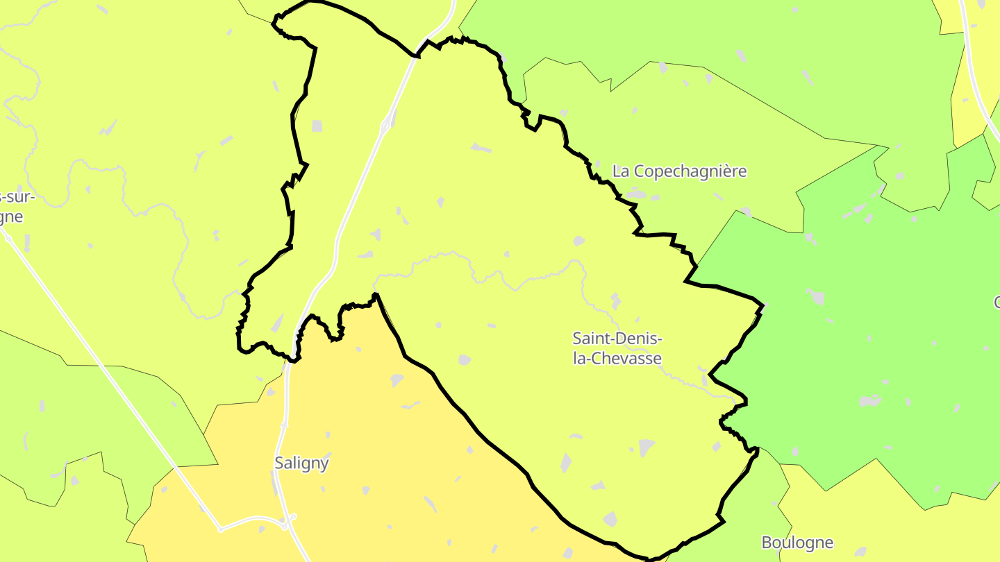 Carte des prix de l'immobilier Saint-Denis-la-Chevasse