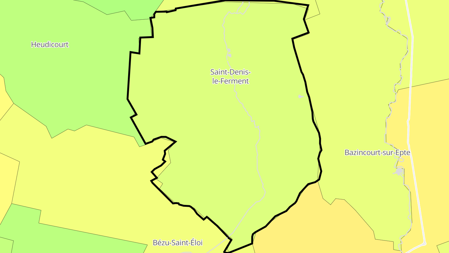 Carte des prix de l'immobilier Saint-Denis-le-Ferment