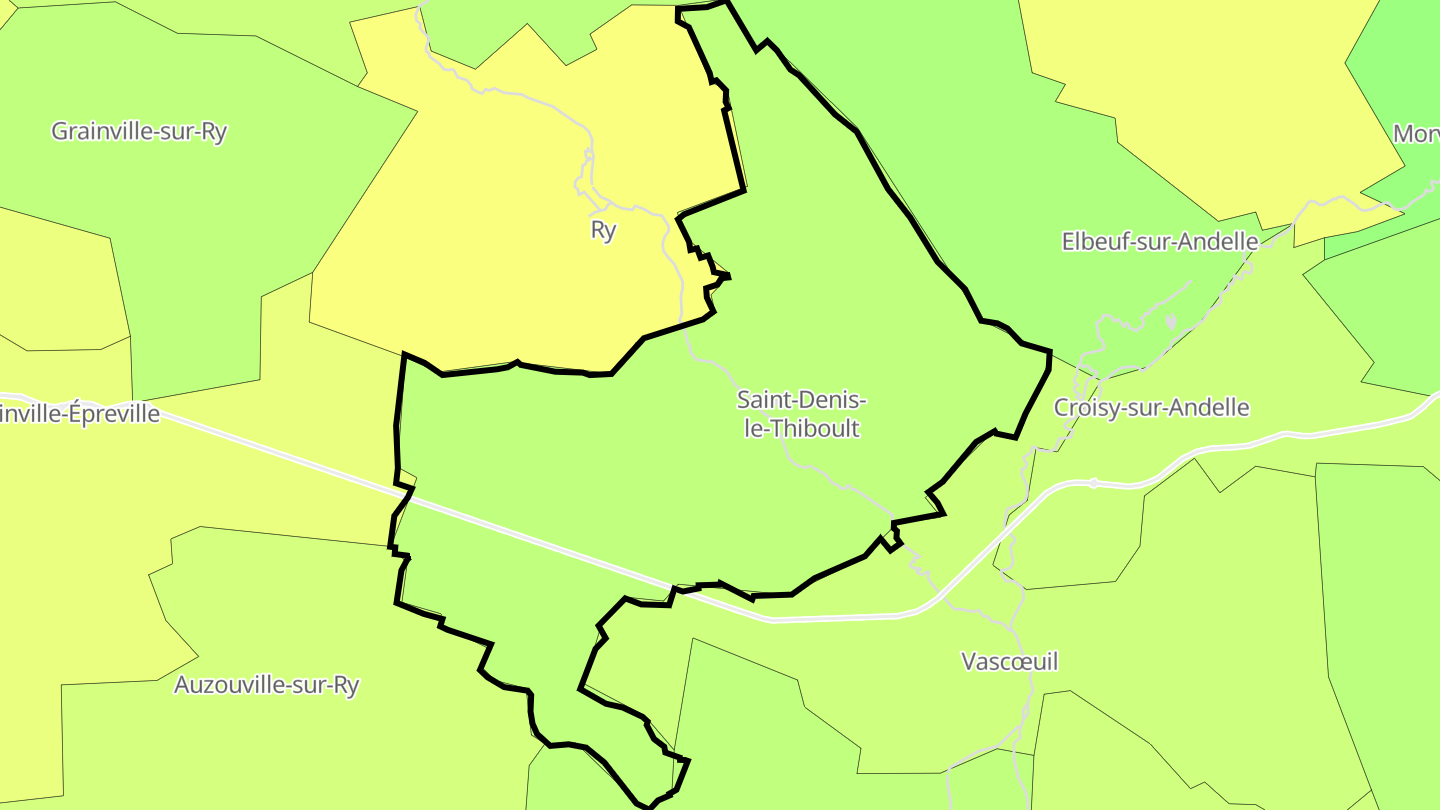 Carte des prix de l'immobilier Saint-Denis-le-Thiboult