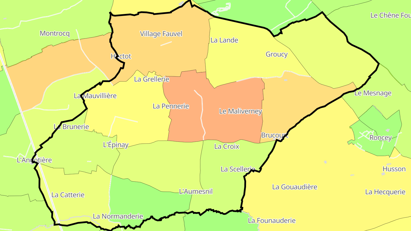 Carte des prix de l'immobilier Saint-Denis-le-Vêtu