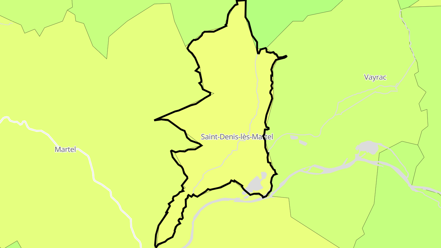 Carte des prix de l'immobilier Saint-Denis-lès-Martel