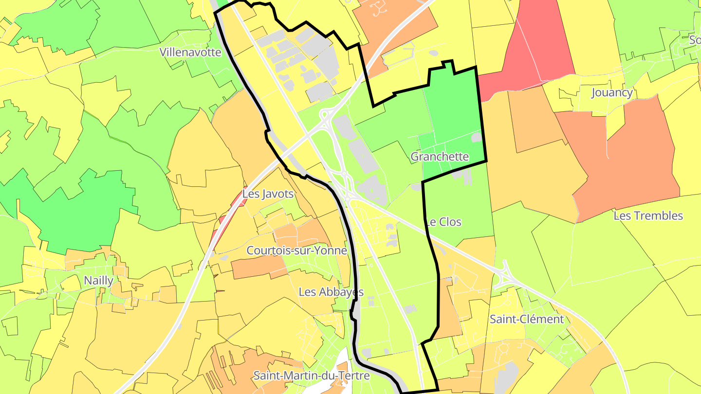 Carte des prix de l'immobilier Saint-Denis-lès-Sens