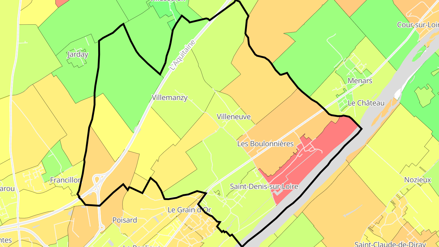 Carte des prix de l'immobilier Saint-Denis-sur-Loire