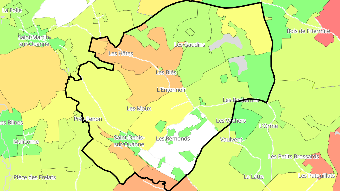 Carte des prix de l'immobilier Saint-Denis-sur-Ouanne