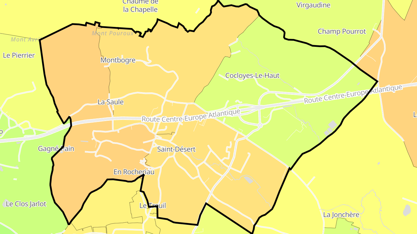 Carte des prix de l'immobilier Saint-Désert