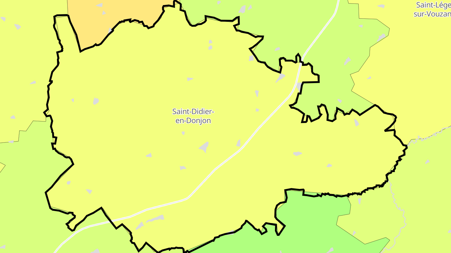 Carte des prix de l'immobilier Saint-Didier-en-Donjon