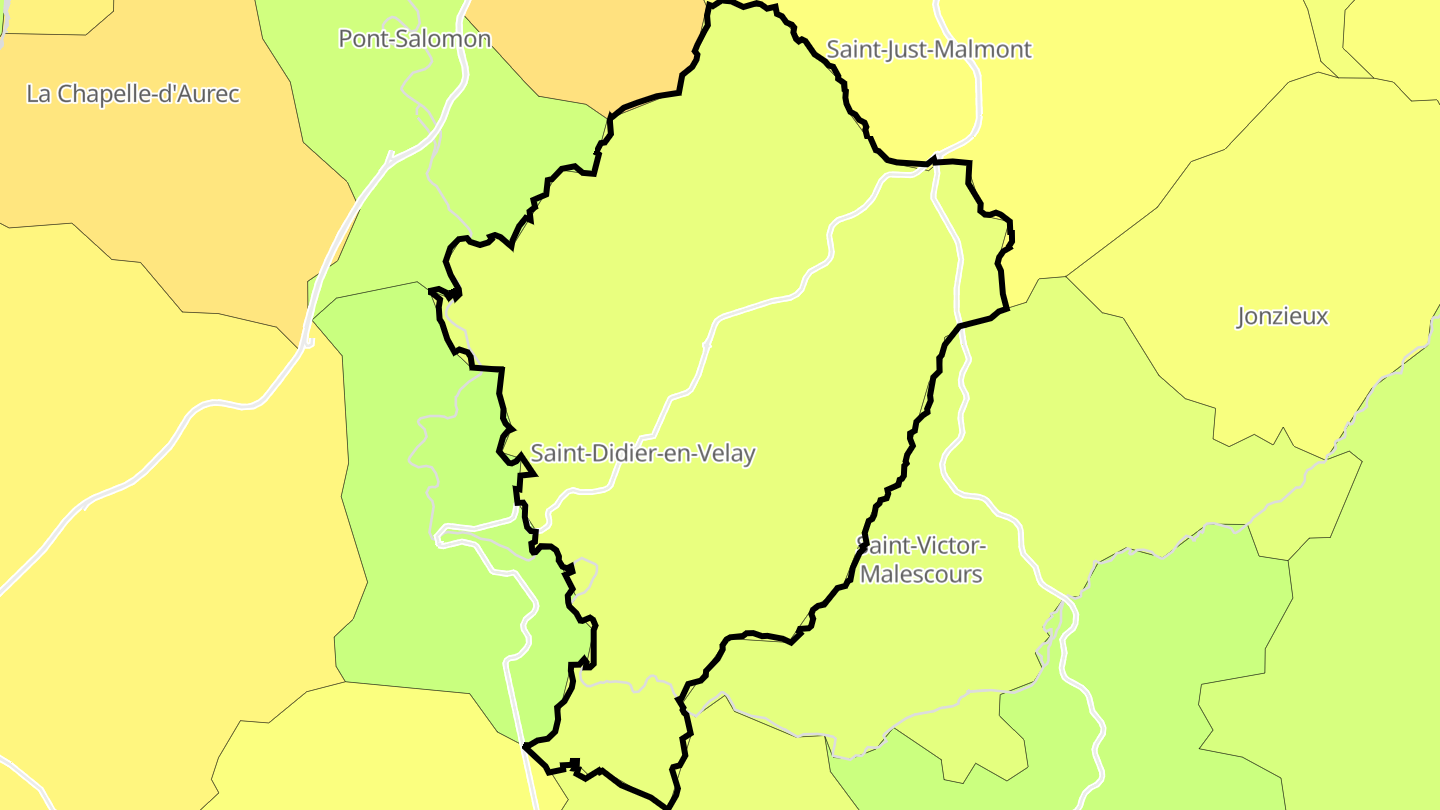Carte des prix de l'immobilier Saint-Didier-en-Velay