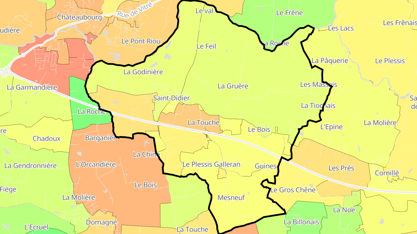 Carte des prix de l'immobilier Saint-Didier