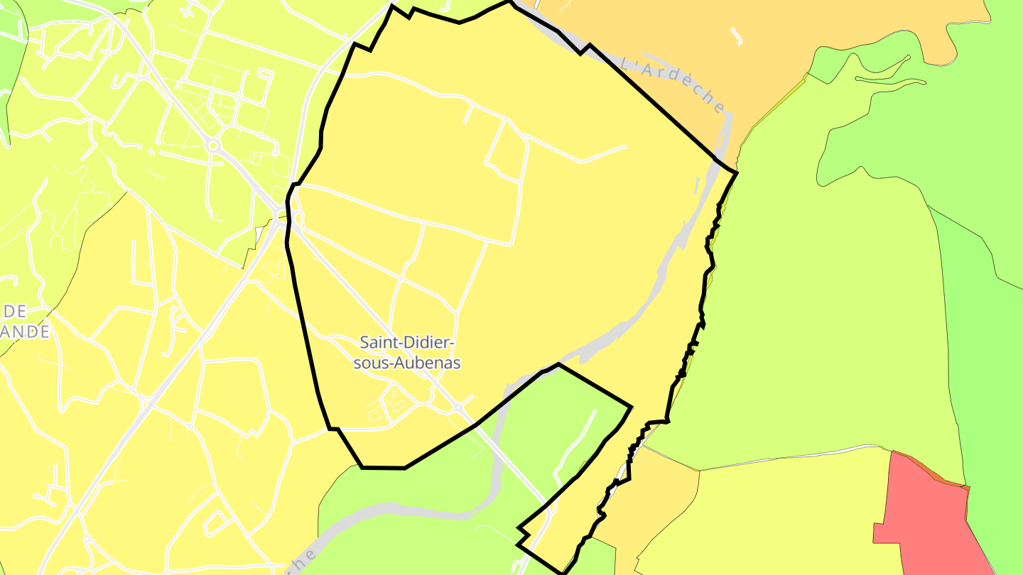 Carte des prix de l'immobilier Saint-Didier-sous-Aubenas