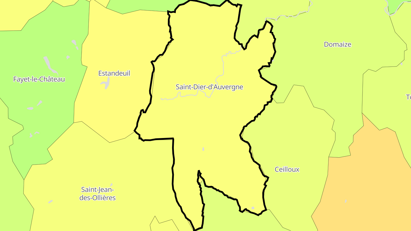 Carte des prix de l'immobilier Saint-Dier-d'Auvergne