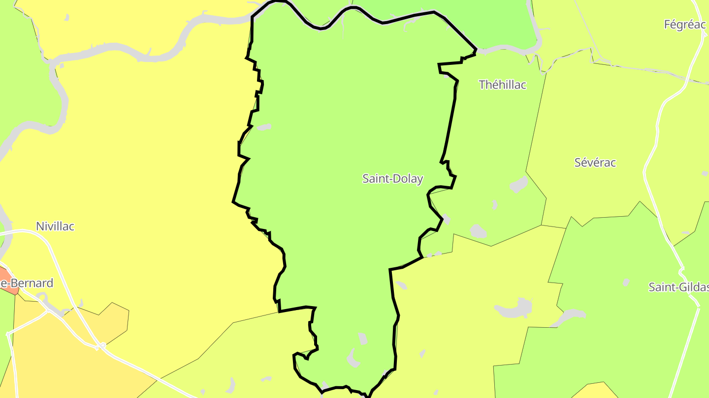 Carte des prix de l'immobilier Saint-Dolay