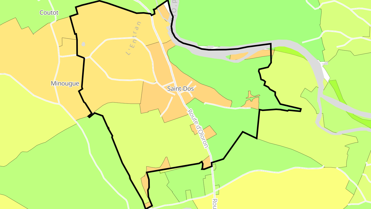 Carte des prix de l'immobilier Saint-Dos
