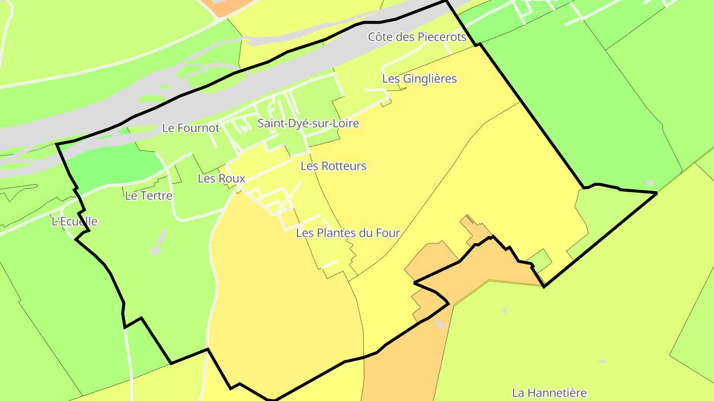 Carte des prix de l'immobilier Saint-Dyé-sur-Loire