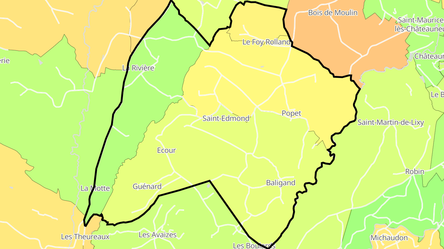 Carte des prix de l'immobilier Saint-Edmond