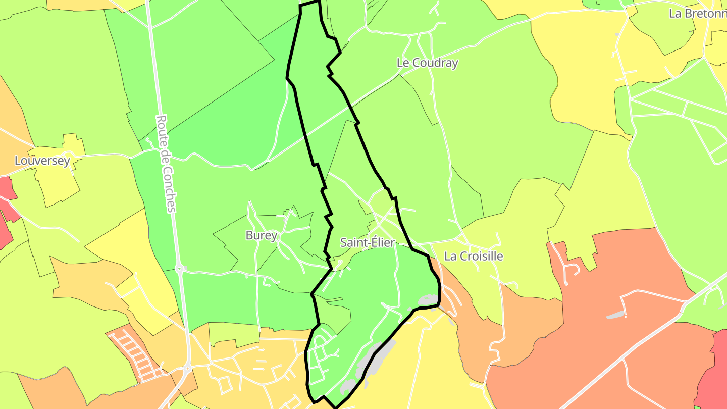 Carte des prix de l'immobilier Saint-Élier