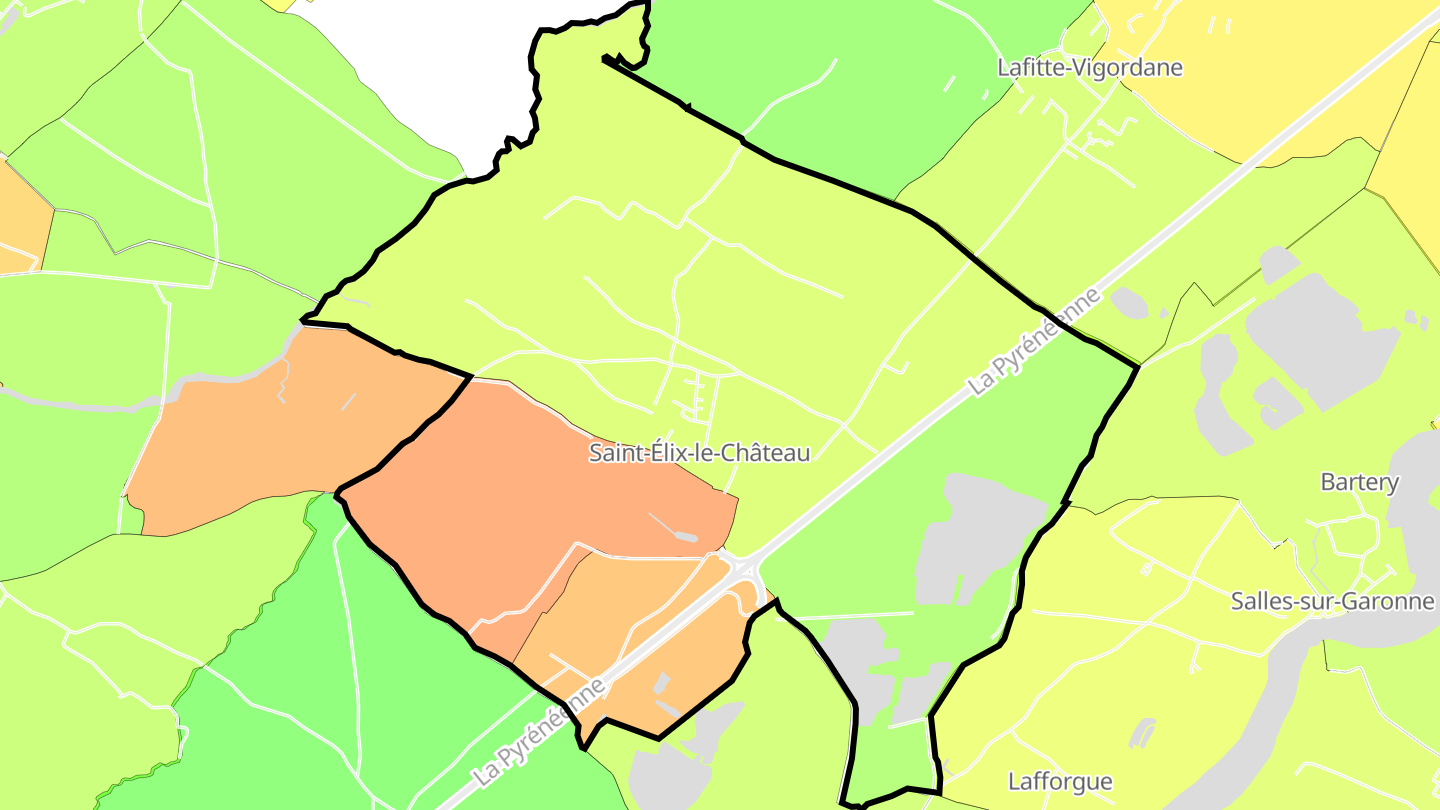 Carte des prix de l'immobilier Saint-Élix-le-Château